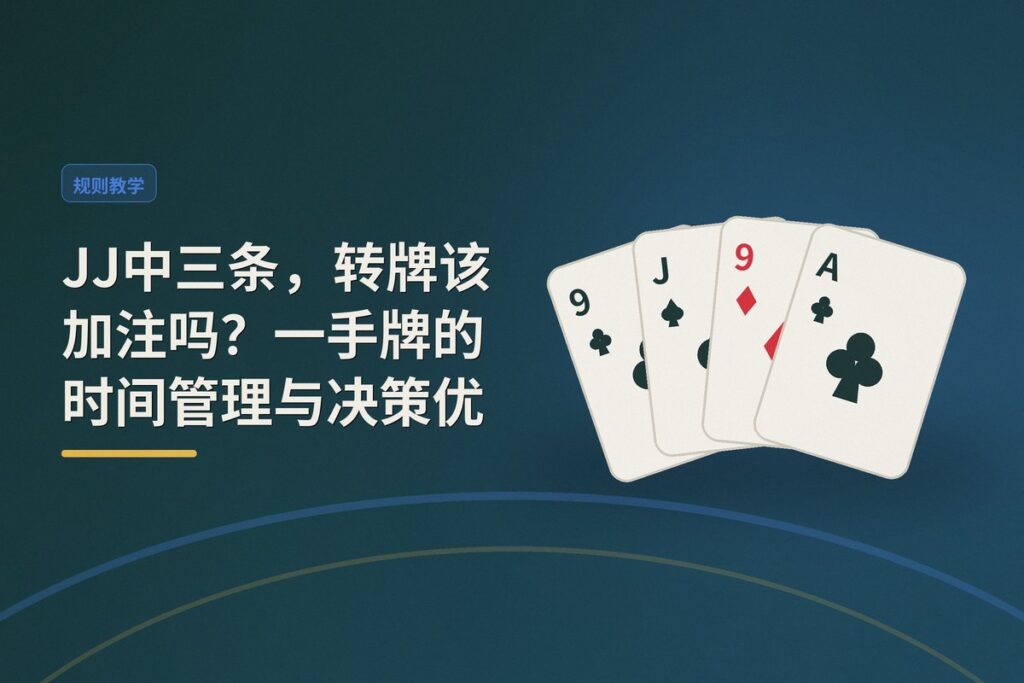 https://www.reddit.com/r/poker/comments/1ugg7ue/looking_for_some_input_on_these_hands/ - 【实战解析】JJ中三条，转牌该加注吗？一手牌的时间管理与决策优化