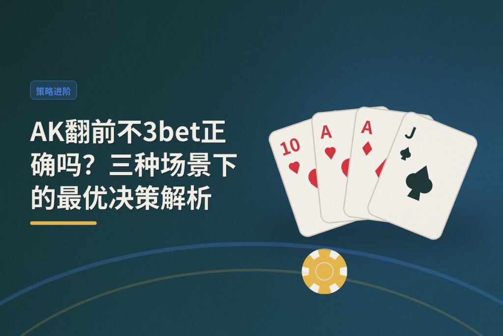 AK翻前不3bet正确吗 - AK翻前不3bet正确吗?三种场景下的最优决策解析