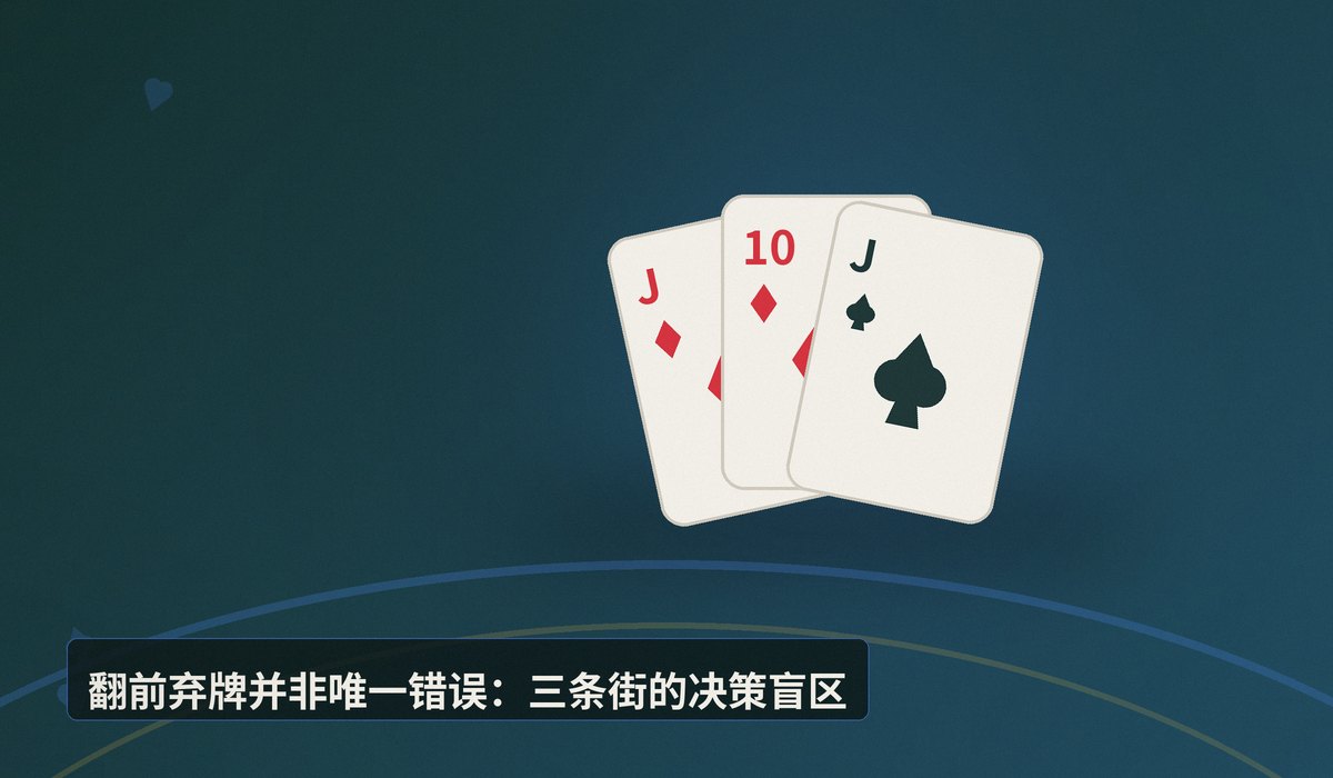 https://www.reddit.com/r/poker/comments/1vgv2rr/only_time_folding_pre_is_wrong/ - 翻前弃牌并非唯一错误：一手牌局的三条街决策解析